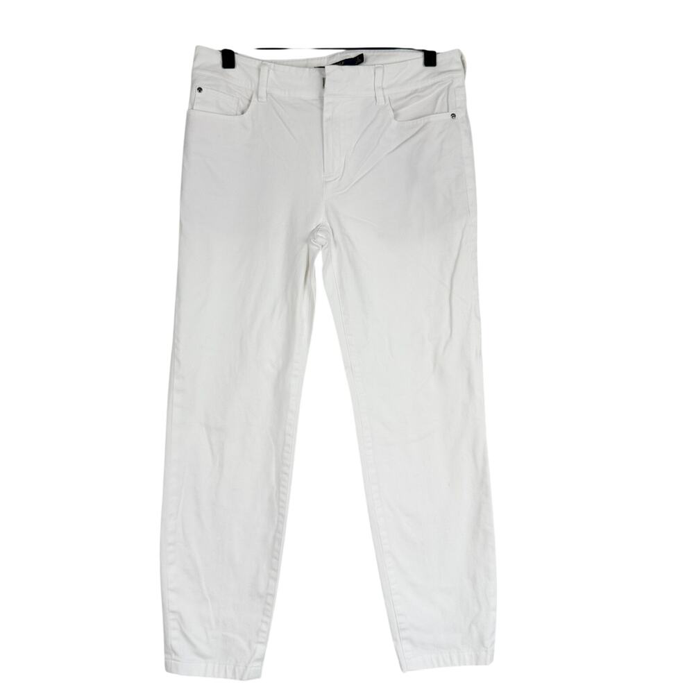 Polo Golf Ralph Lauren Low Rise Skinny Slim Leg Chino Pants White Ankle - 2